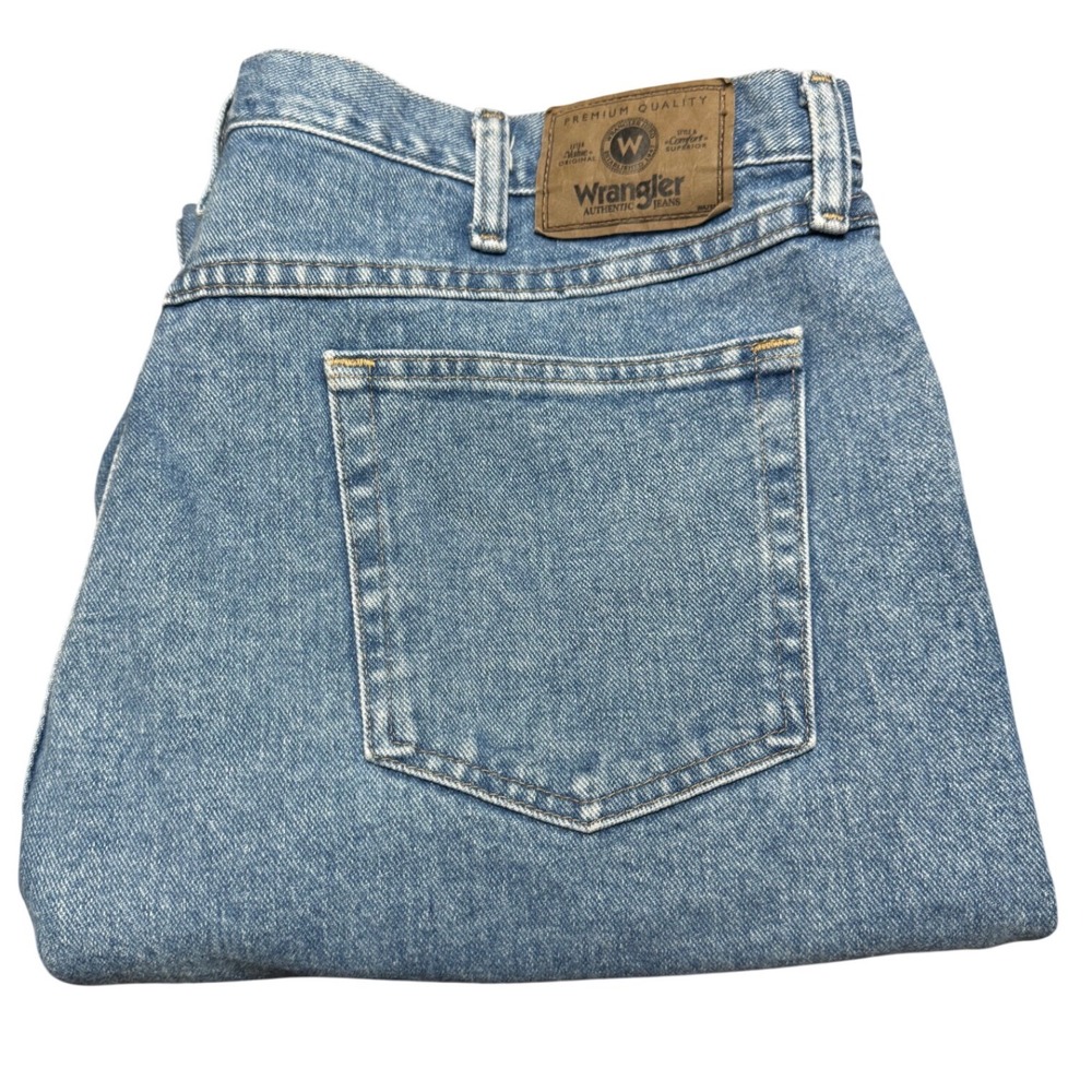 Wrangler Jeans Men 40x30 Light Blue Relaxed Fit 97601SB Denim Straight‎ Leg